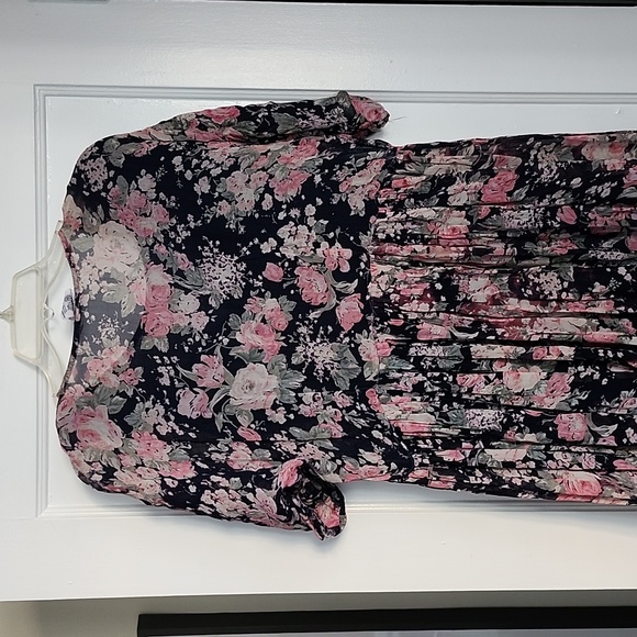 Papillon floral crinkle dress vintage from the 90s - Picture 10 of 14